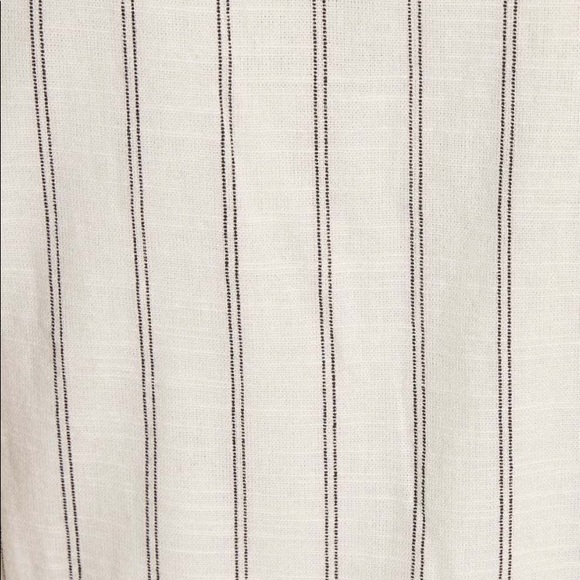 Free People Wrap Pinstripe Cotton Midi Dress - Picture 10 of 14